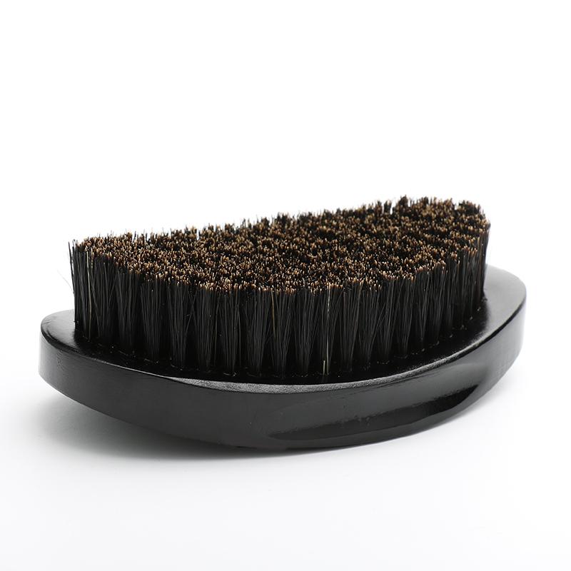 Abeis High Quality Hot Selling Custom Logo Medium Hard Boar Bristle Hairbrush Beech Wood Handle Wave Brush 360 for Men