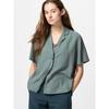 Uniqlo Linen Blend Open Collar Shirt  Short Sleeve 