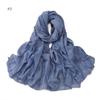 Good Quality Luxury Silver Thread Crepe Plaid Shawl Scarf Polyester Gilt Shiny Headscarf Head Covering Women Hijab