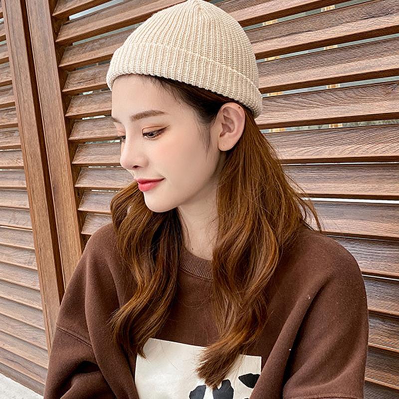 Женская повседневная шапка-бини, однотонная зимняя мягкая теплая зимняя шапка, вязаная крючком лыжная шапка, вязаная крючком шапка для сна, шапка-череп