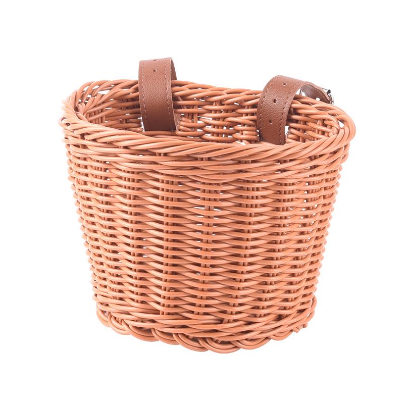 Ретро плетеная передняя корзина для велосипеда для детских велосипедов и самокатов