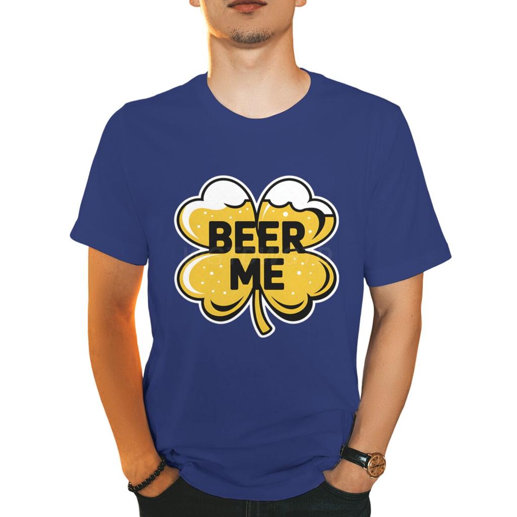 St. Paddy's Beer Me Clover Tee Festive St. Patrick's Day Drinking T-shirts for Men Irish Shirt Lucky Clover Men's Clothing