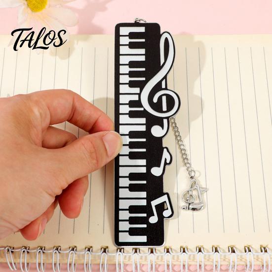 Закладка в виде ноты, Закладка для пианино, Маркер для музыкальных страниц из нержавеющей стали, Декоративный прочный металл для любителей, Черно-белая клавиша, Тонкий подарок для чтения