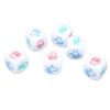12Pcs 20mm White Game Dice Set Exquisite Round Edge Portable 6 Side Dice Set for Games