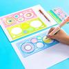 1 Set Plastic Spirograph Drawing Kit Include 1 Set Spirograph & 1pcs Six-color Ballpoint Pen Colorful Doodle Gift YMY