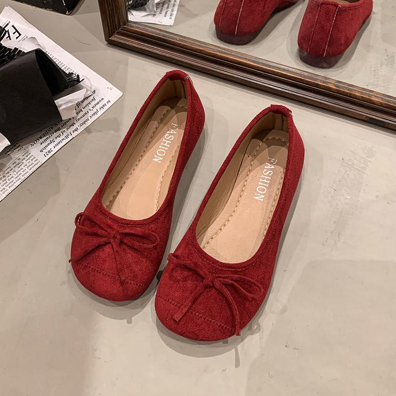 Модные замшевые леопардовые женские туфли-балетки Модные неглубокие туфли с бантом Женская обувь 2025 Новый тренд Весна Дизайнерский бренд Для ходьбы Удобные Женские Zapatos