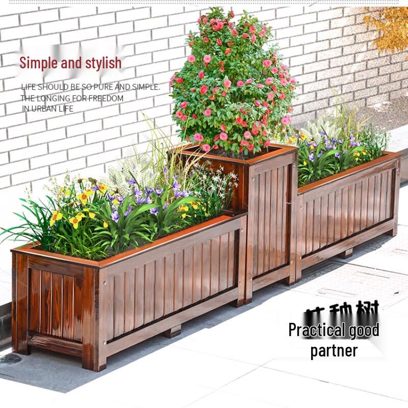 Modular Anti-Corrosion Wood Planter Set