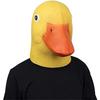 Halloween Deluxe Duck Head Mask Farm Party Cosplay Funny Animal Latex Mask Novelty Duck Role Play Costume Headgear Holiday Gift