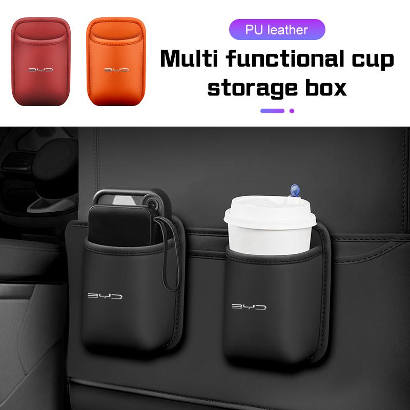 Car Cup Holder for BYD Atto 3 Dolphin Seal Seagull Sealion Dolphin Song Plus Yuan Seat Back/ Door Side Hanger Storage Organizer