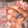 Adjustable Open Flower-shaped Ring Five-pointed Star Decorative Ring  Anniversary Gift