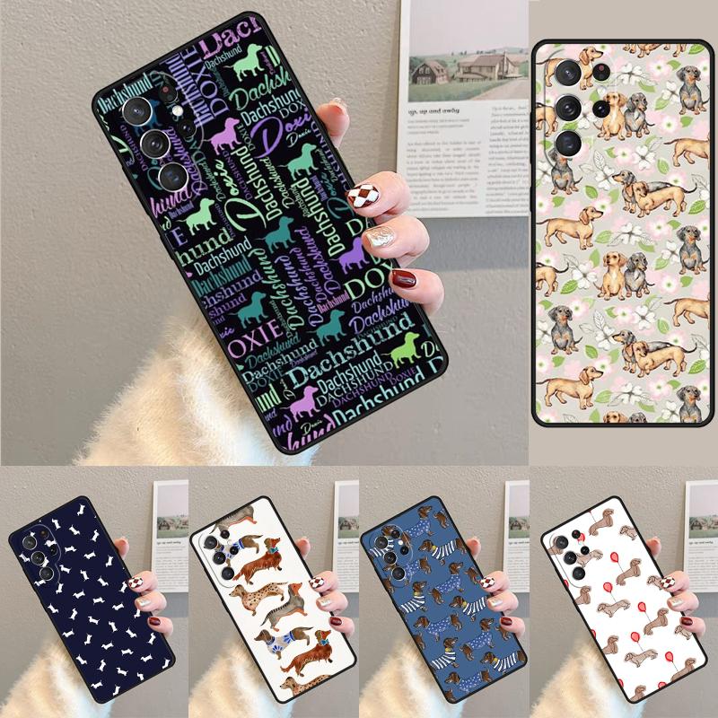 Чехол для телефона с таксой для Samsung Galaxy note 10 pro S26 Ultra S23 S24 FE S25 S21 S22 PLUS ударопрочный