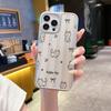 Нежный милый дизайн кошка чехол для iPhone мобильного телефона apple 14 матовый ощущение голого металла 17pro милый противоударный