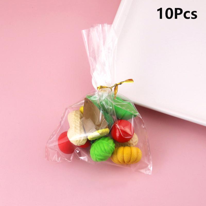 10 шт. мультяшный милый фруктовый резиновый ластик креативная новинка канцелярские принадлежности мультяшный кавайный мини резиновый школьные принадлежности детские подарки