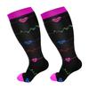 2XL-4XL Knee High Stockings Plus Size Calves Leg Stockings Colorful Compression Socks  Women
