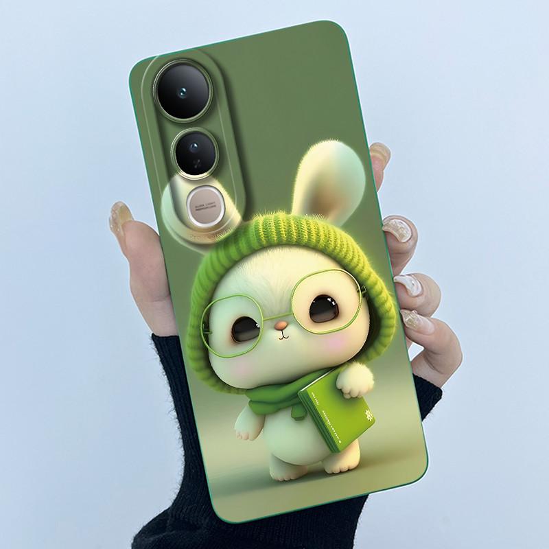 For Vivo V50 Lite Case Lovely Phone Shell Soft Liquid Silicone Back Cover For Vivo V 50 Lite Full Protection Shockproof Bumper