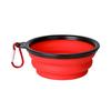Collapsible Dog Bowl Portable Travel Pet Feeder Bowl Expandable Silicone Pet Food Water Bowl with Carabiners Clip for Walking Hiking Camping