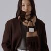 SILN Bold stripe knit muffler (BROWN/CAMEL)