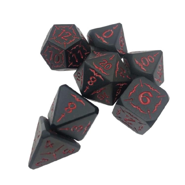 7Pcs Digital Number Multi-faceted For Kid/Adult Toys/Games Zinc Alloy Dice