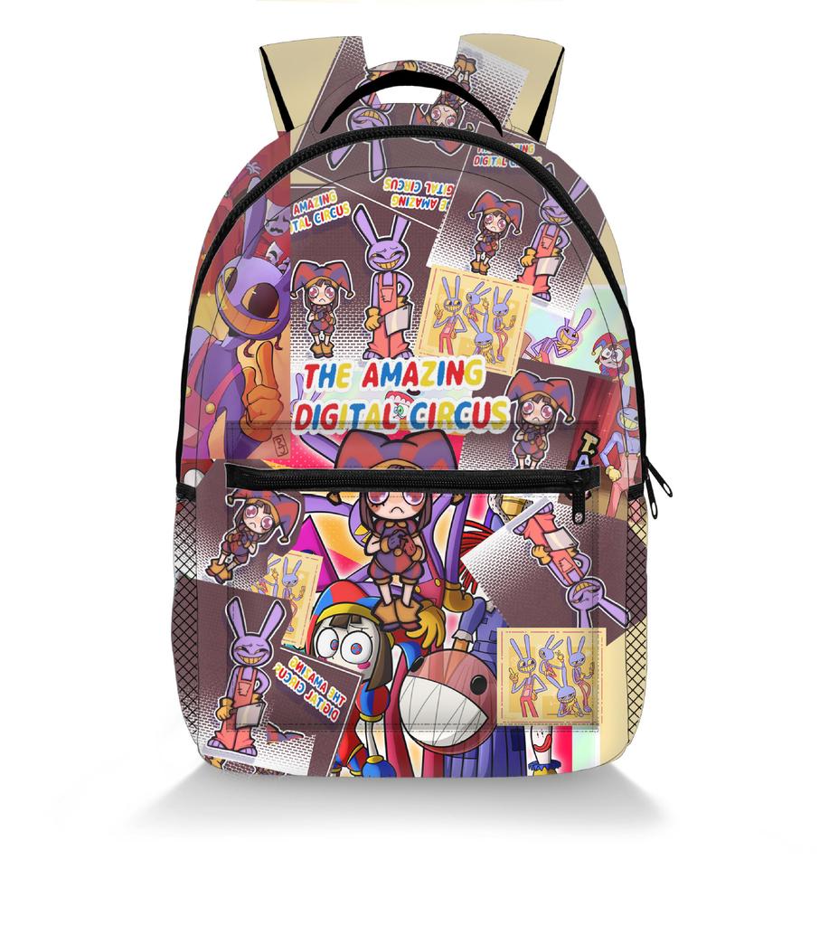 2024 3D Cyber Circus School Backpack for Teen Boys Students the Amazing Digital Circus School Bag