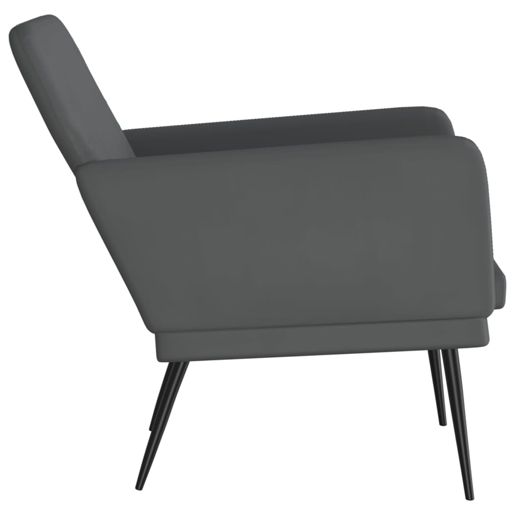 Armchair Gray 61x78x80 cm Artificial Leather