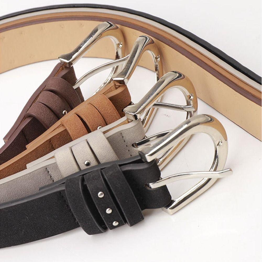 Trendy Punk Rivet Belt Luxury Design Pin Buckle Waistband Retro Trouser Dress Belts Women Fashion