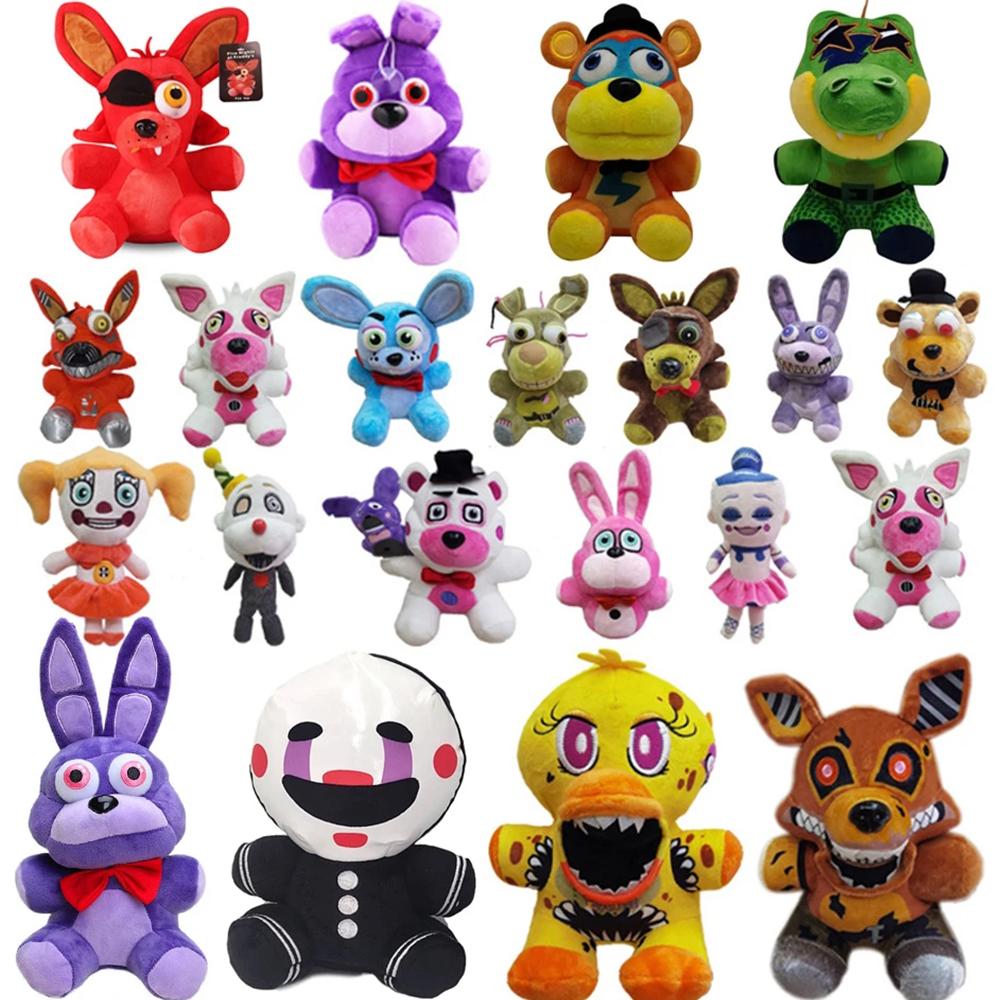 *-*FNAF Плюшевая Плюшевая Игрушка Мягкие Набивные Животные Куклы Клоуни Тигри Убийца НОВЫЙ Клоун Бонни Свинка Плюшевые Игрушки для Подарков