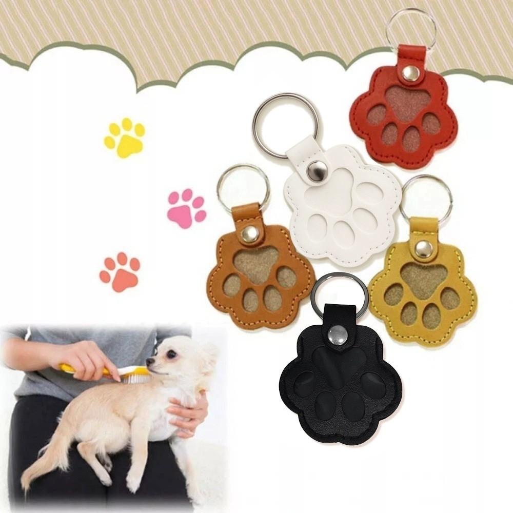 Cute Pet Hair Storage Bag Kitty Dogs Paw Pendant Fashion Cat Claw Keychain  Unisex