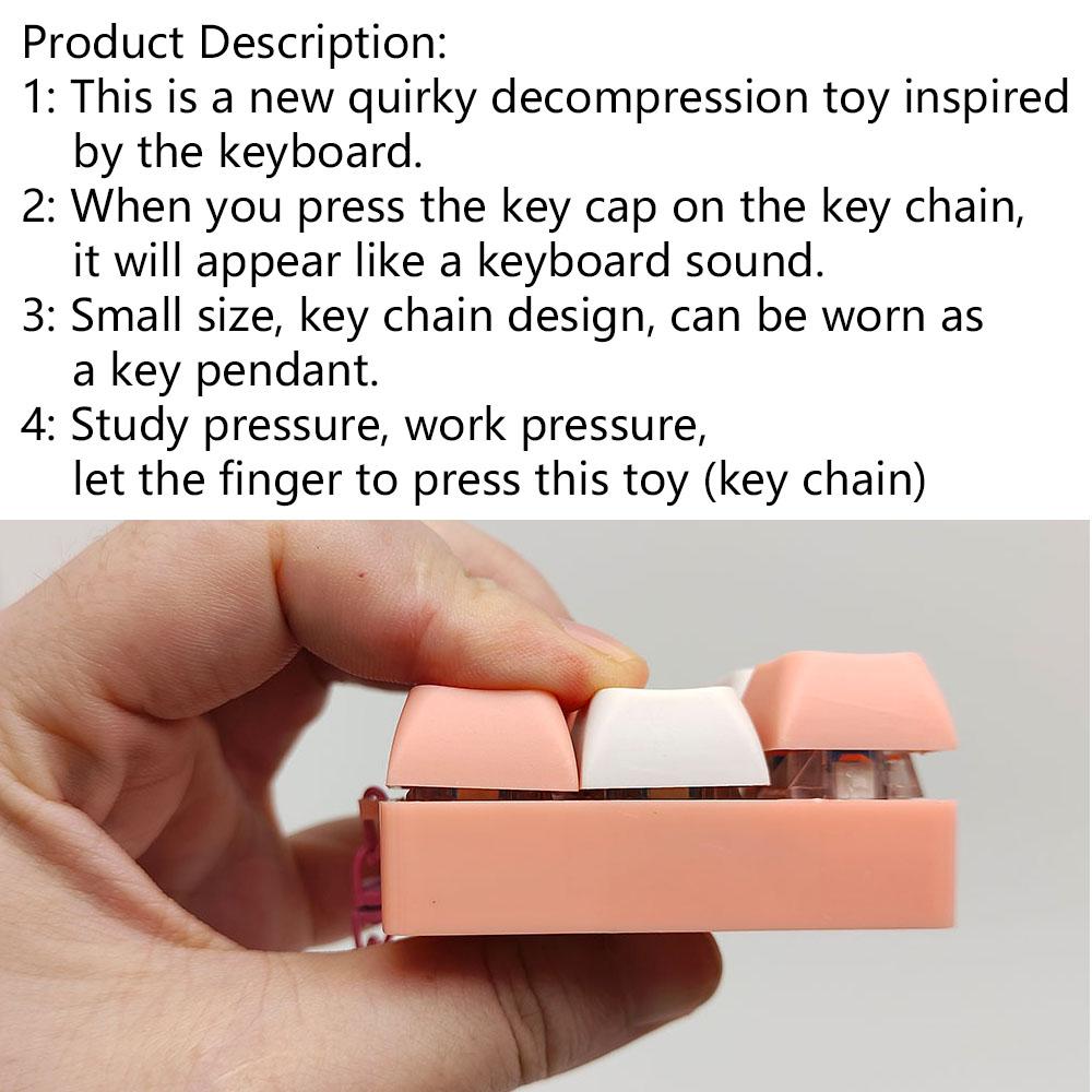 Брелок-клавиатура для снятия стресса - Игрушка-непоседа со звуковыми эффектами, Идеально подходит для сувениров на вечеринку и подарков, Фиолетовый
