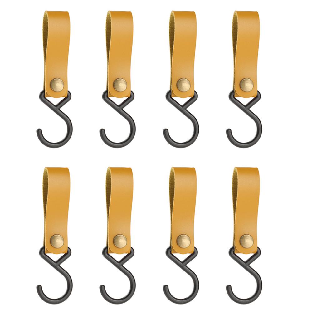 Портативный уличный крючок, S-образный крючок для кемпинга, пикника, подвесной крючок из искусственной кожи, брелок для ключей, стеллаж для хранения, полка