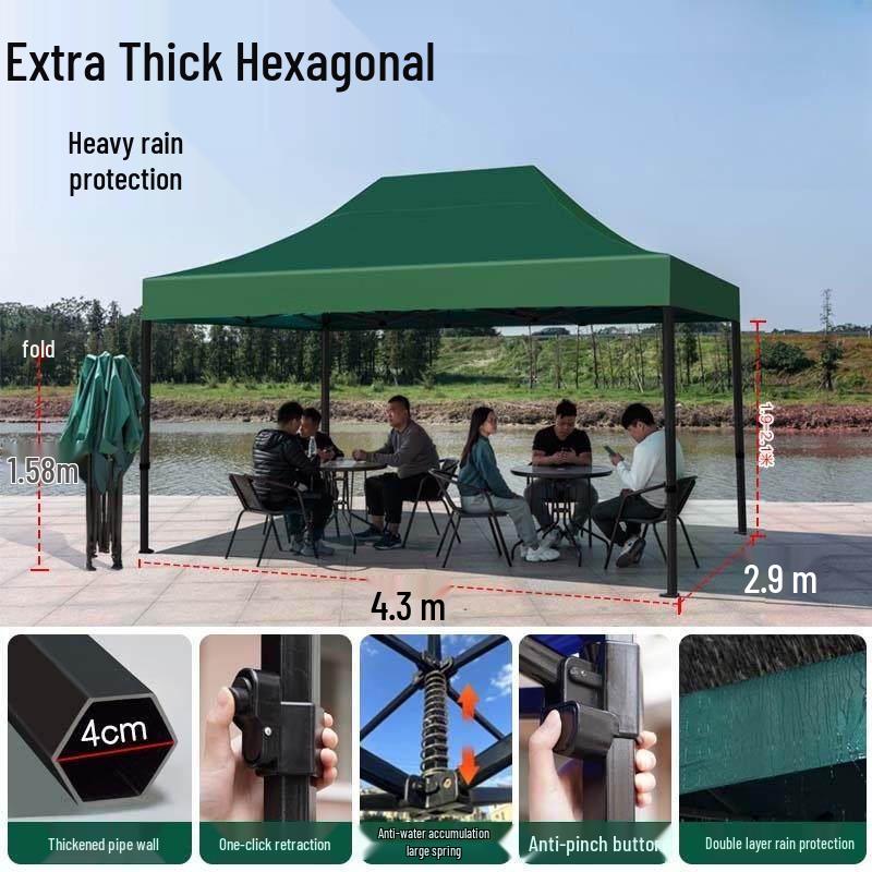 Jundingying Heavy-Duty Folding Canopy Tent