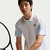 Nike Dri Fit Tennis Tops Men's White Polo Collar Moderate