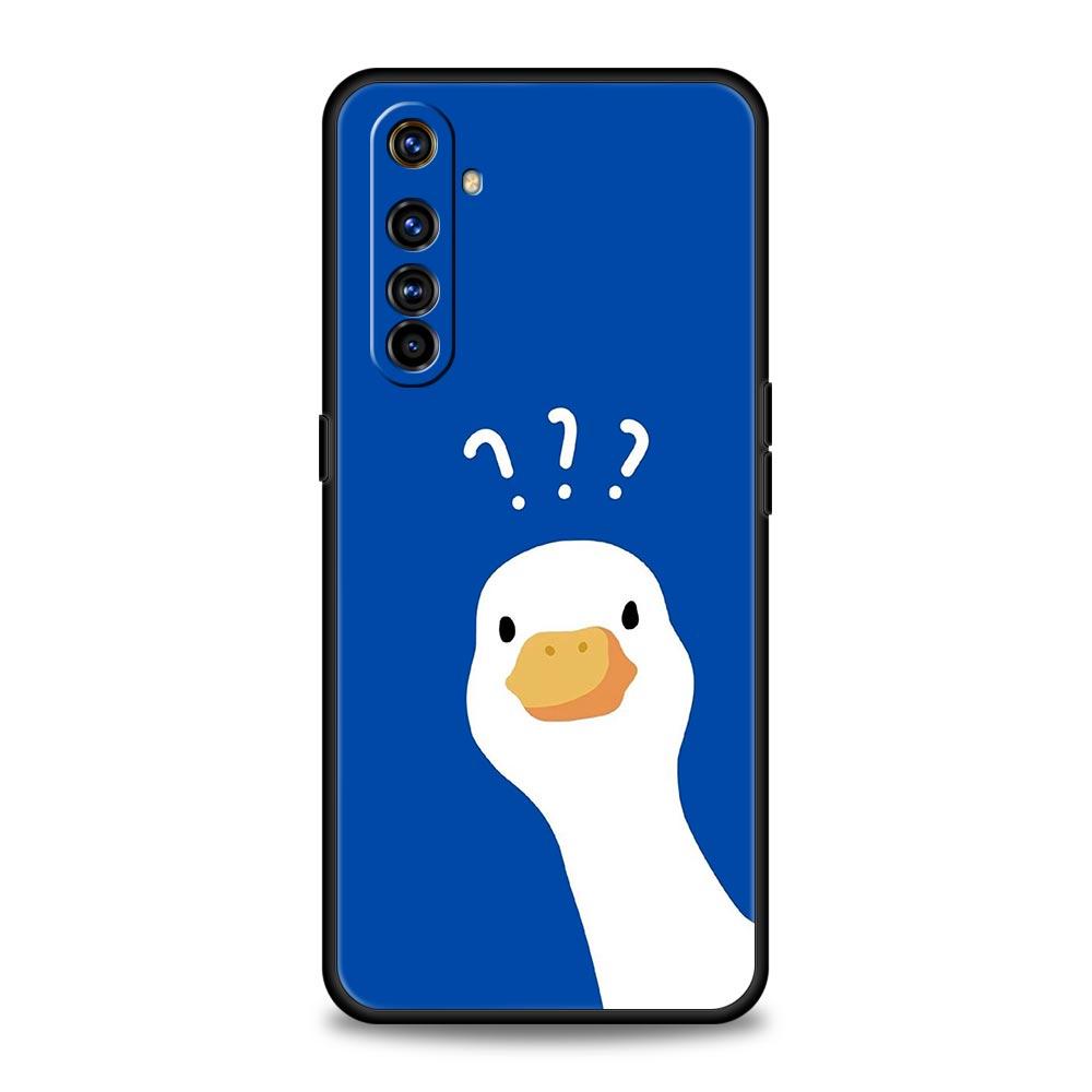 Phone Case For Realme 12 11 10 9 8 5G 7 6 GT5 GT3 GT2 Pro Plus C21 C11 C25 C35 For Realme GT Neo 2 3 3T 5 Cover Duck Art