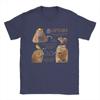 Capybara Fun Facts Футболки Мужские Винтажные Футболки 100% Хлопок Круглый Вырез Короткие Рукава Футболки Идея Подарка Одежда