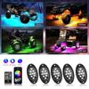 RGB LED Rock Light, New Rock Light for Truck with APP/Remote Control & Music Mode for Pickup Off Road Jeep SV ATV UTV Cars