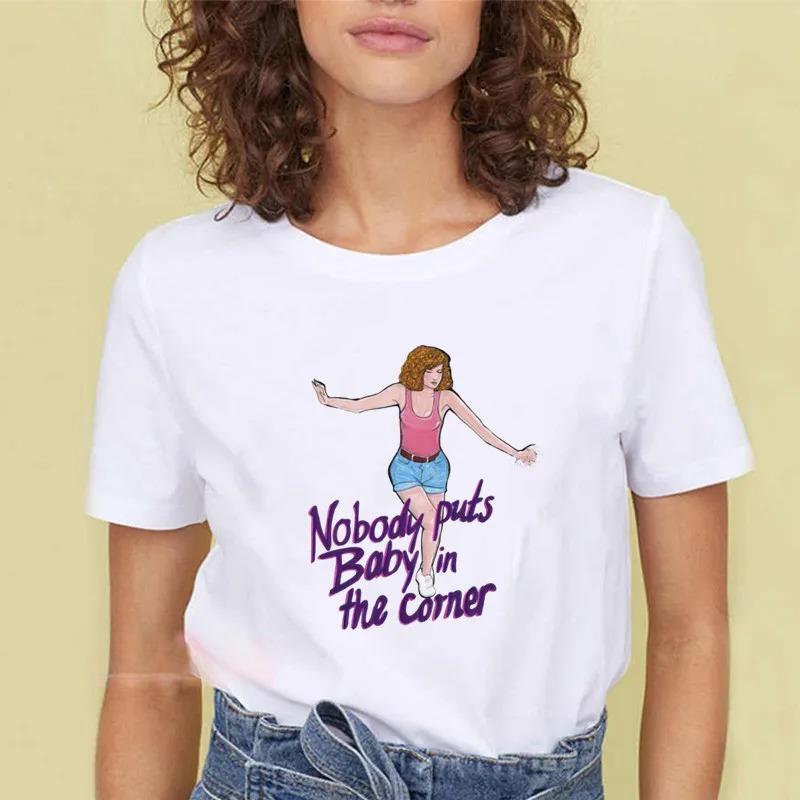 Dirty Dancing White Fashion Women TShirts Harajuku Kawaii Clothes Short Sleeve Summer Tees Casual Korean FeUnisex Tops ONeck