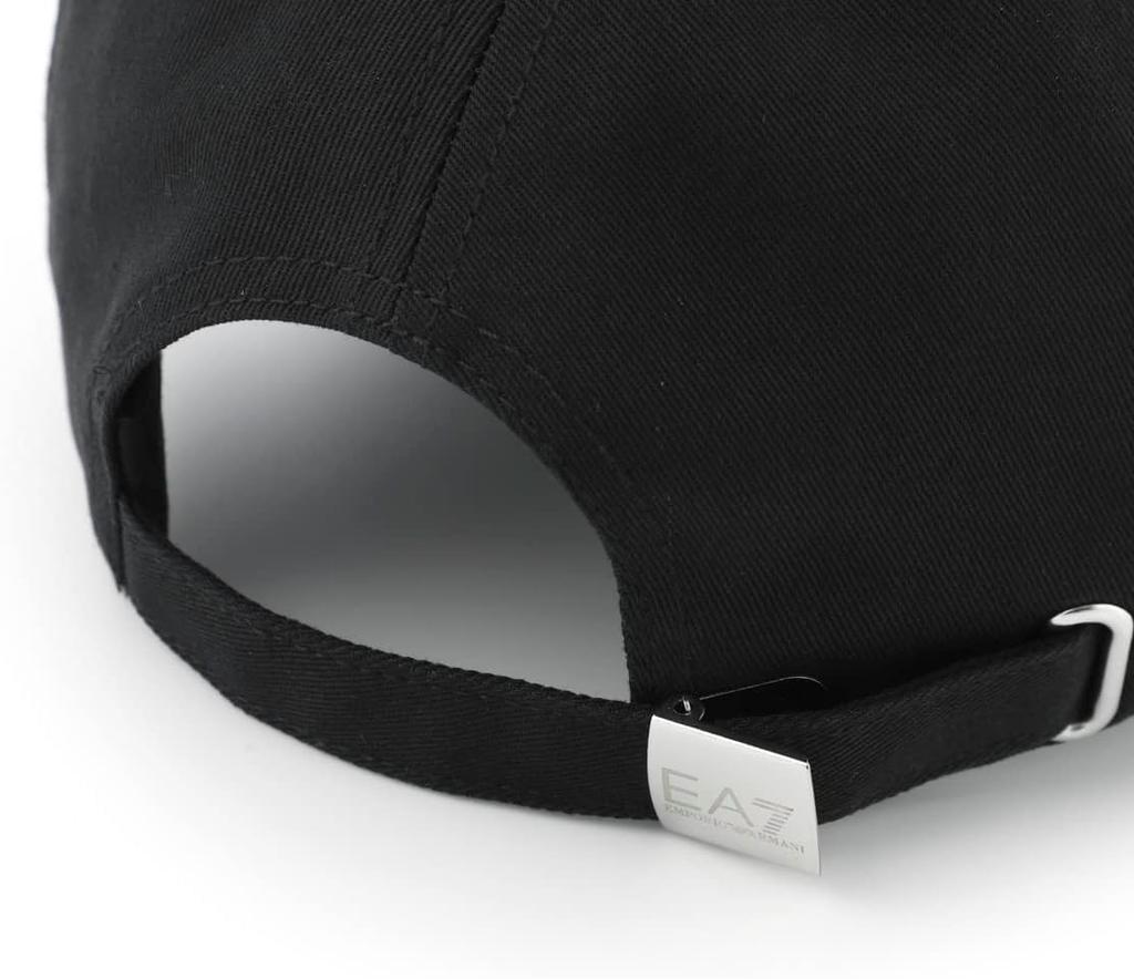 Emporio Armani EA7 Women's Cap, Black, White, Logo, Size S [Parallel Import]