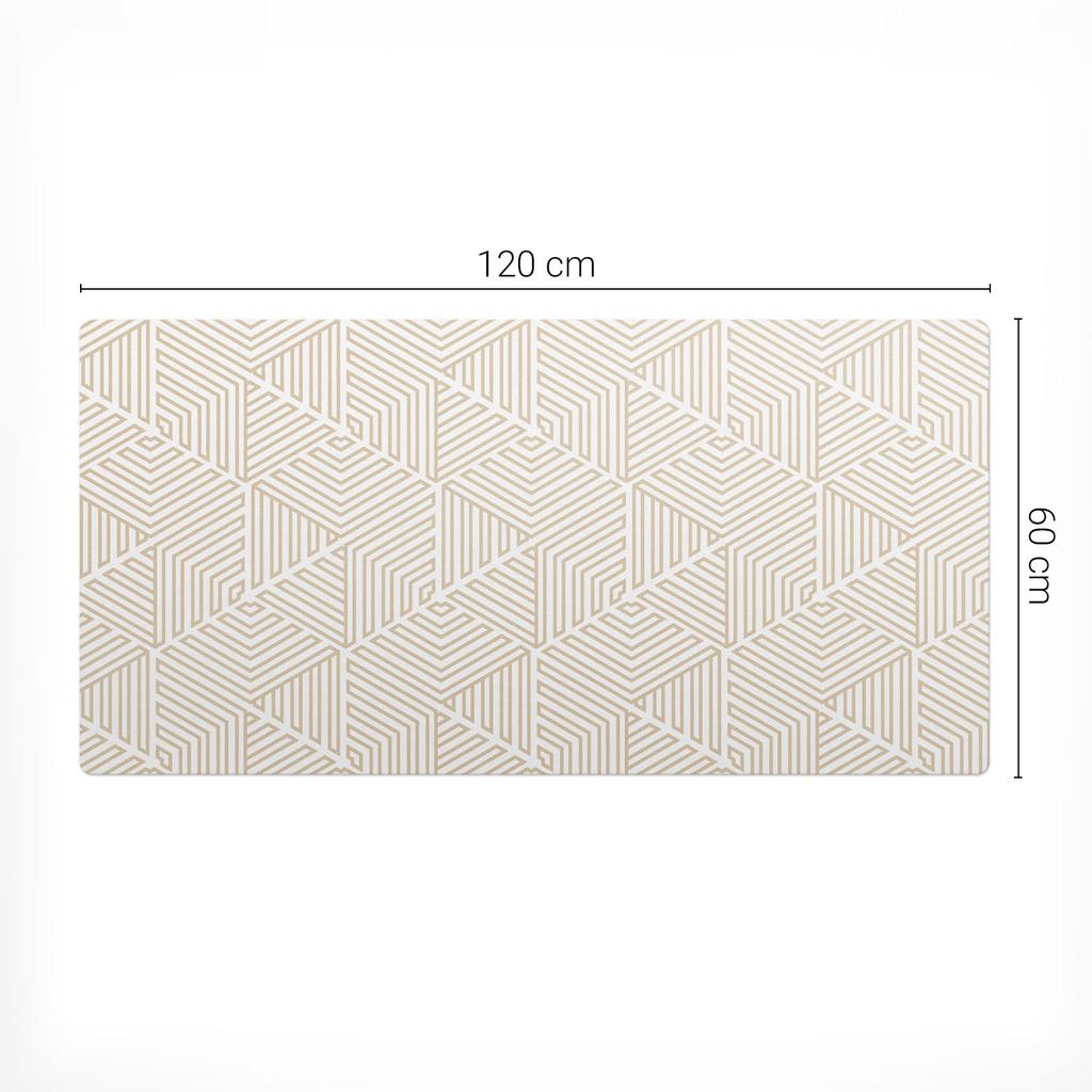 Elegancka Podkładka Dekoracyjna Na Biurko Geometryczny Labirynt 120X60 Cm