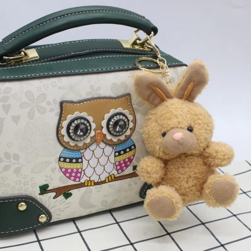 Плюшевый брелок 1 шт., мини-подвеска в виде медведя, куклы-девочки с брелком, игрушка в виде животного, сумка для подвешивания, украшение, подарок на день рождения, маленькие куклы