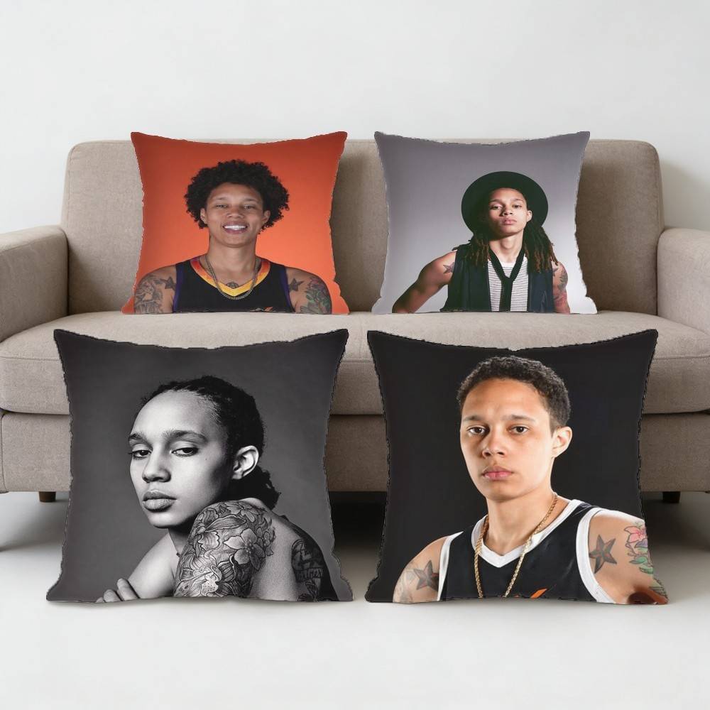 Brittney Griner Pillow Case Sofa Living Room for Bedroom car Headboard Backrest Cushion Square Cushion Nap Time