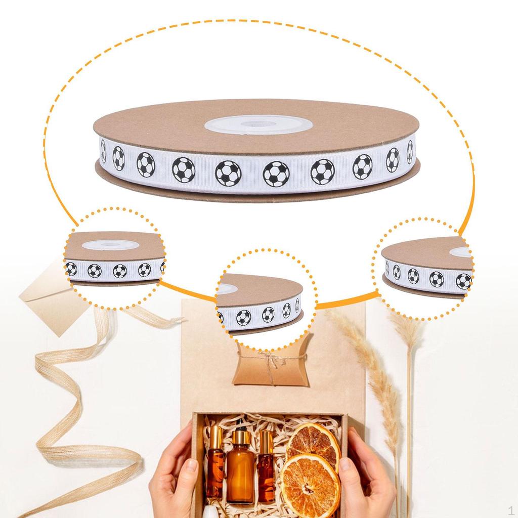 Футбольная лента длиной 19,9 ярда шириной 1 см со спортивным рисунком для рукоделия, подарочной упаковки