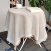 White Round Table Tablecloth Multi-purpose Dinner Tea Table Covers Garden Table Cloth  Dessert