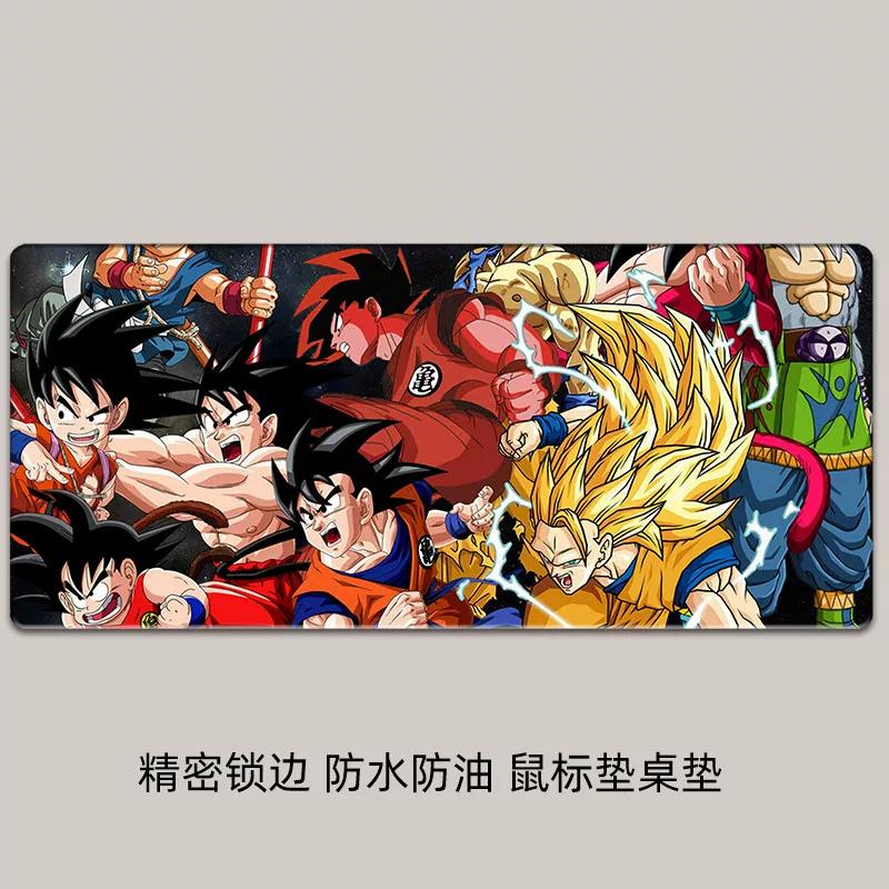 Водонепроницаемый и Нескользящий Кожаный Коврик для Мыши Креативный Мультяшный Dragon Ball Печать Высокой Четкости Увеличенный Сон Гоку Компьютерный Офисный Настольный Коврик Коврик для Ноутбука