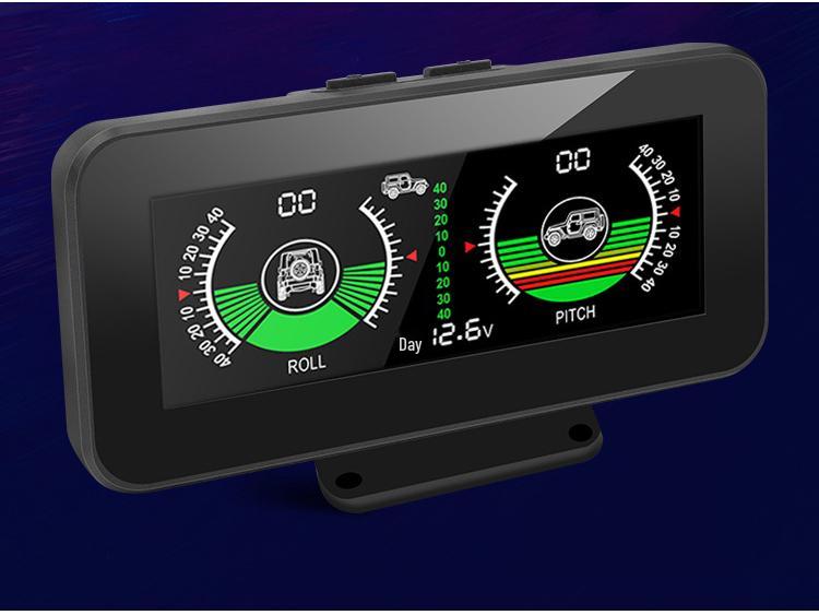 Универсальный внедорожный инклинометр HUD с вольтметром