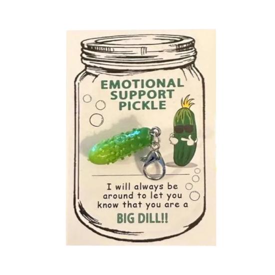 1/2/3 комплекта эмоциональная поддержка брелок для ключей Pickle Design подвеска с карманом объятия открытка тонкая работа металлический смоляной брелок позитивный подарок