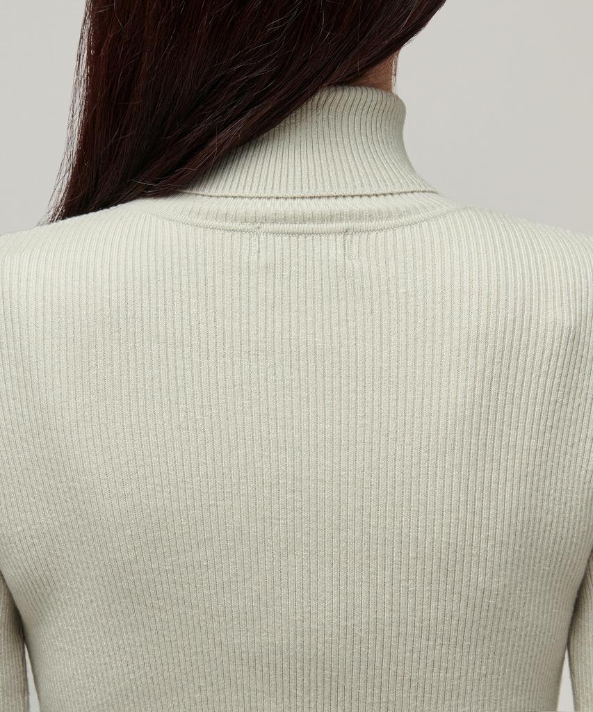 MUSINSA STANDARD WOMAN Women'S Ribbed Slim Turtleneck Knit [Mint]