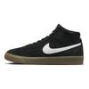 Nike Bruin High SB Черно-белые кроссовки для женщин с подошвой цвета жевательной резинки DR0126-002