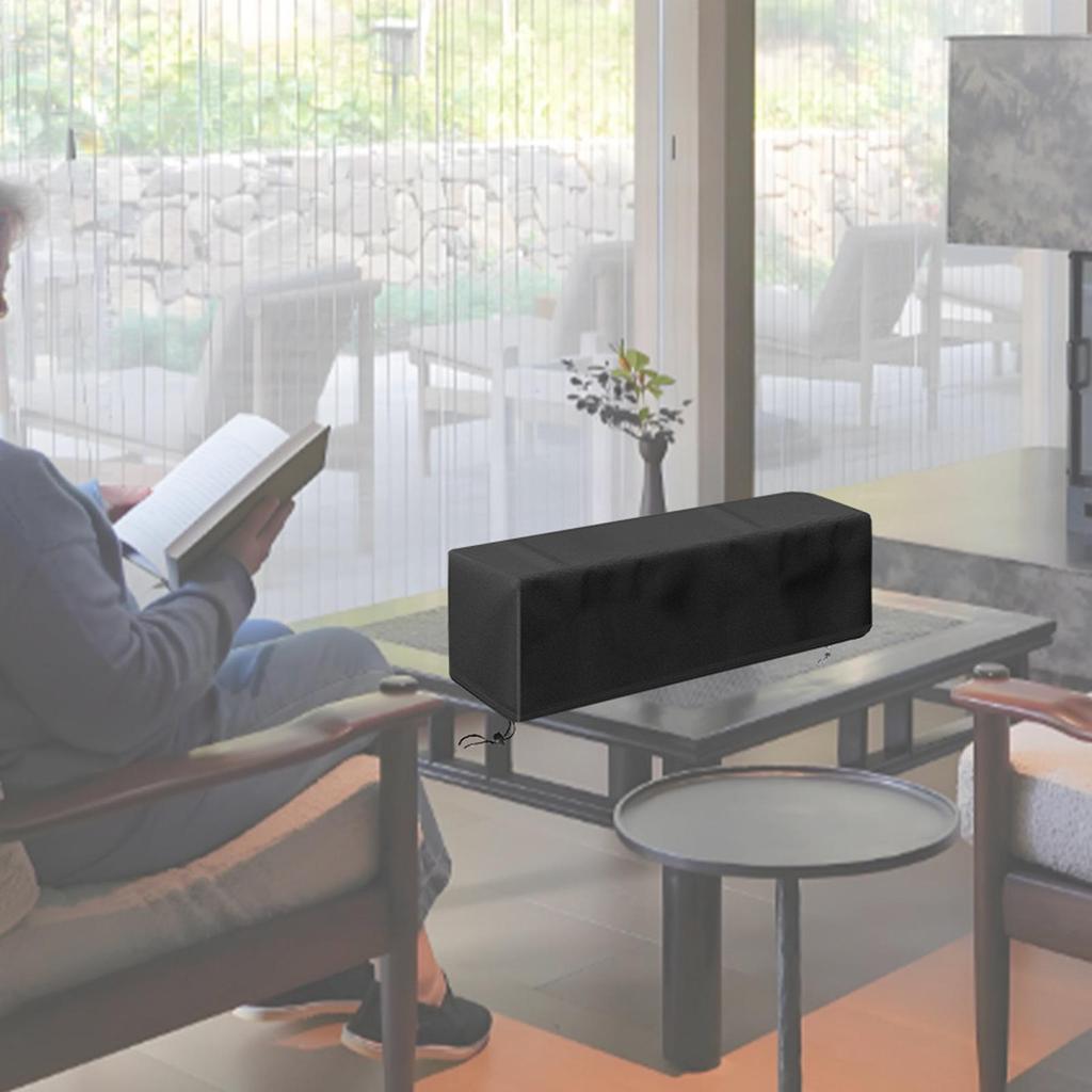 Rectangular Fire Pit Cover 600D Oxford Cloth Tabletop Fire Pit Protection Cover Waterproof Tear-Resistant Cover Outdoor