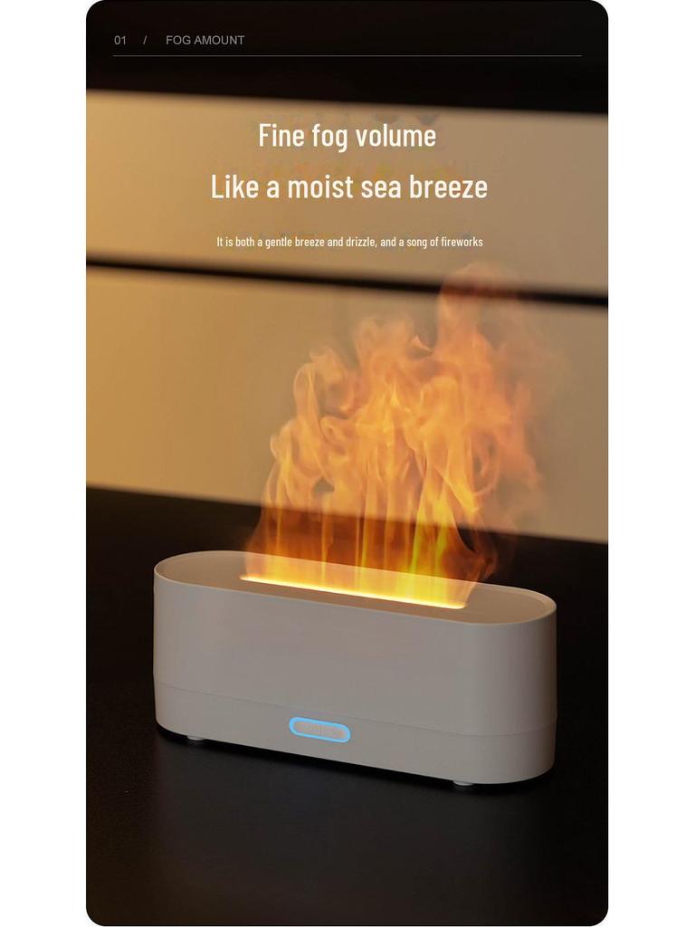 Multicolor Flame Aromatherapy USB Humidifier for Home and Bedroom
