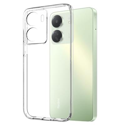 NORTHJO Чехол для телефона Xiaomi Redmi 13C 4G/Poco C65 4G, TPU-накладка с пленкой из закаленного стекла