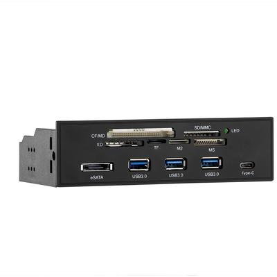 5,25-дюймовая передняя панель ПК с USB 3.0-хабом, USB 3.1 кардридером и портом eSATA